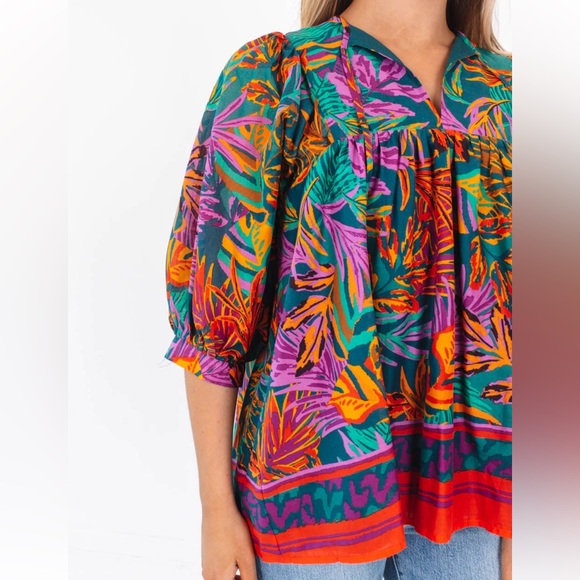 J. Marie The Asher Puff Sleeve Tunic Size Small NWT - Picture 5 of 13